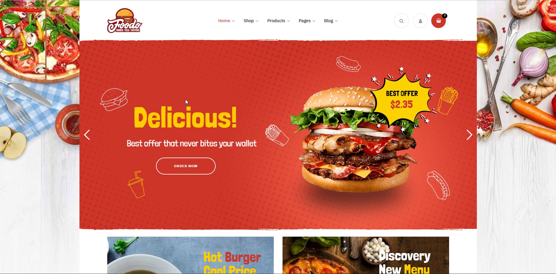 Foodo - Fast Food Restaurant WordPress Theme