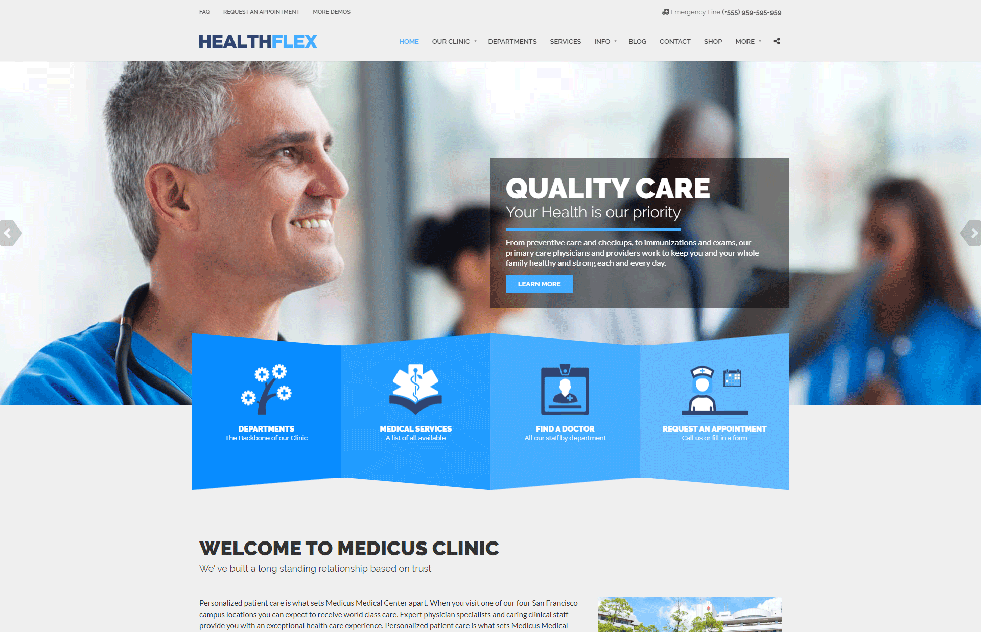 HealthFlex doctor best website design