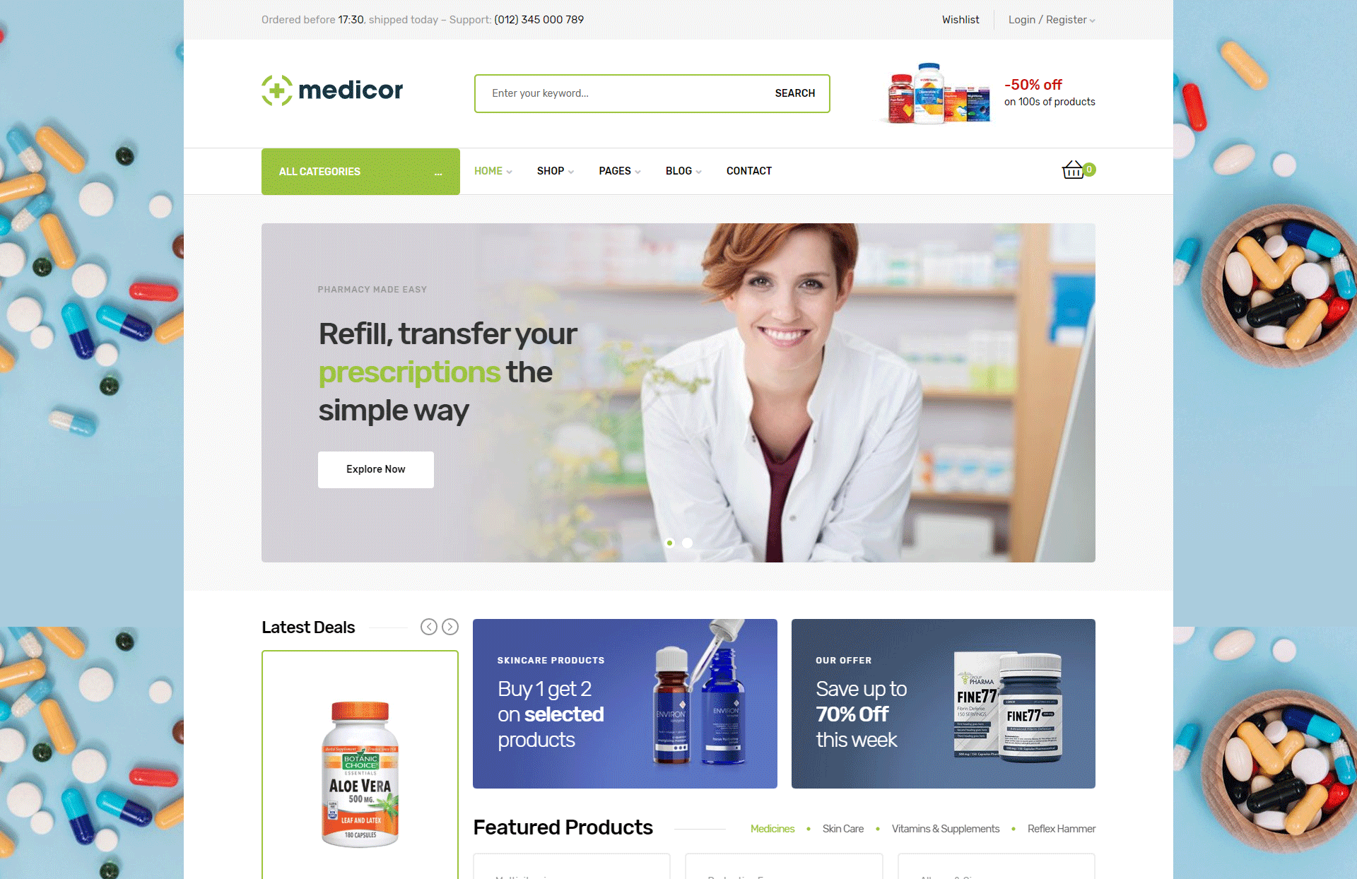 Medicor Pharmacy WordPress Theme