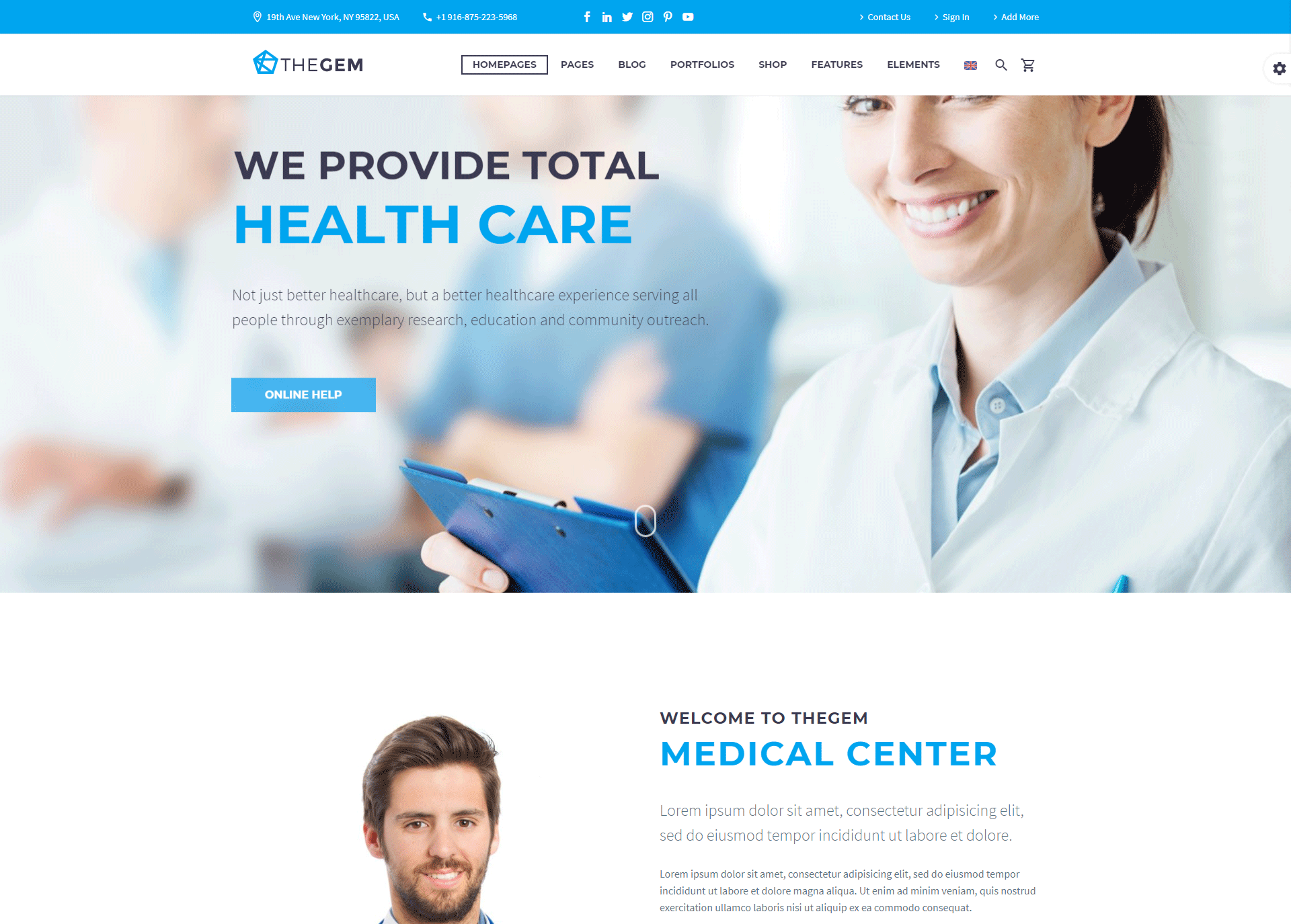 TheGem Medical WordPress theme