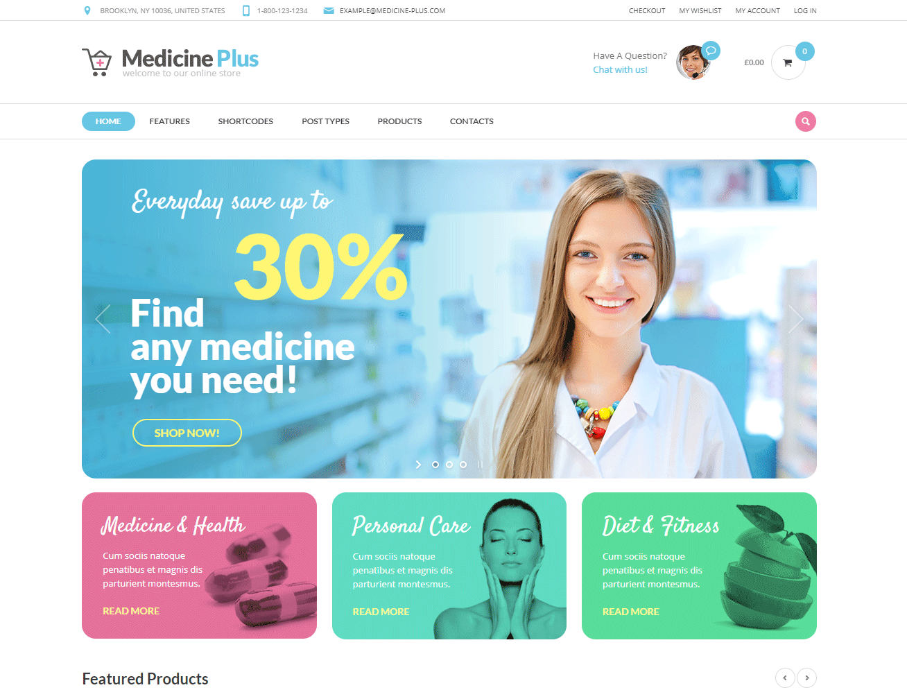 Medicine Plus best medical template on WordPress 