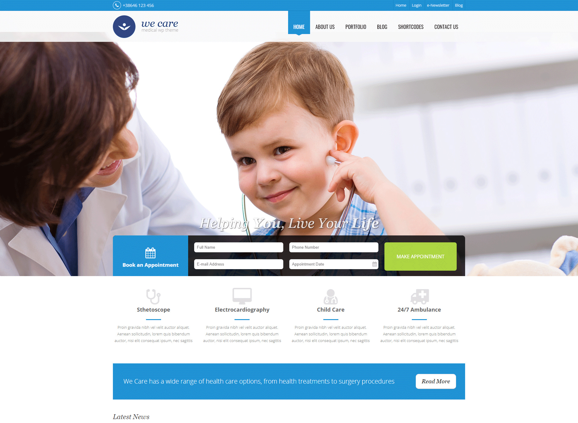 stunning with medical homepages in we care